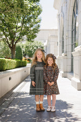 Tulip Smocked Peter Pan Collar Dress - HoneyBug 