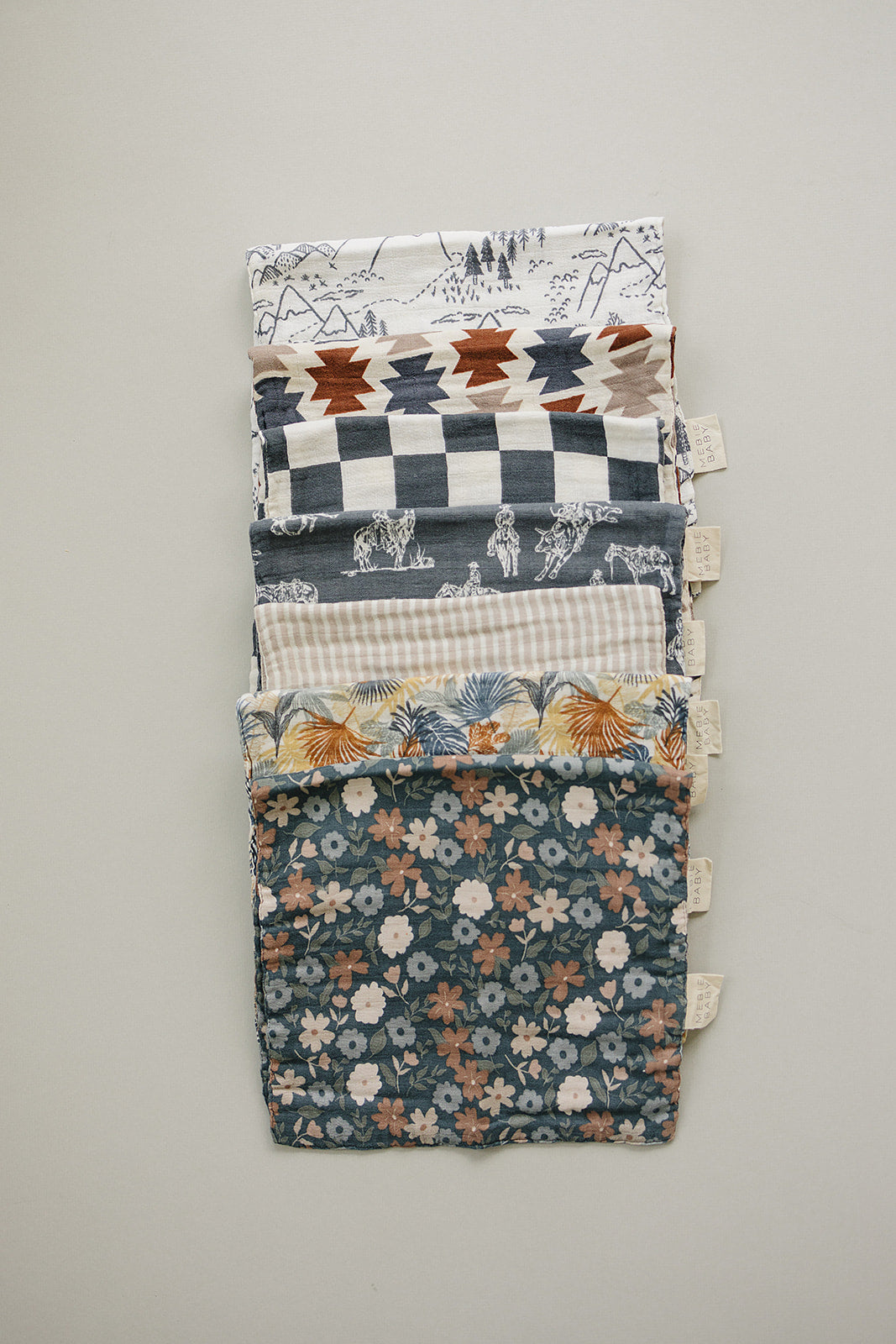 Charcoal Checkered Muslin Burp Cloth - HoneyBug 
