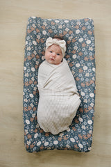 Midnight Floral Print Muslin Changing Pad Cover - HoneyBug 