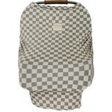 Light Green Checkered Bamboo Multi-Use Cover - HoneyBug 