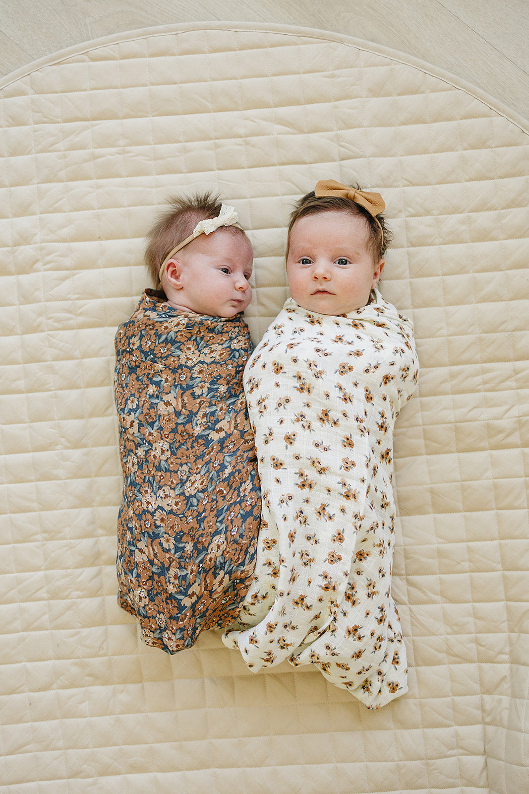 Autumn Bloom Muslin Swaddle Blanket - HoneyBug 