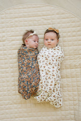 Autumn Bloom Muslin Swaddle Blanket - HoneyBug 