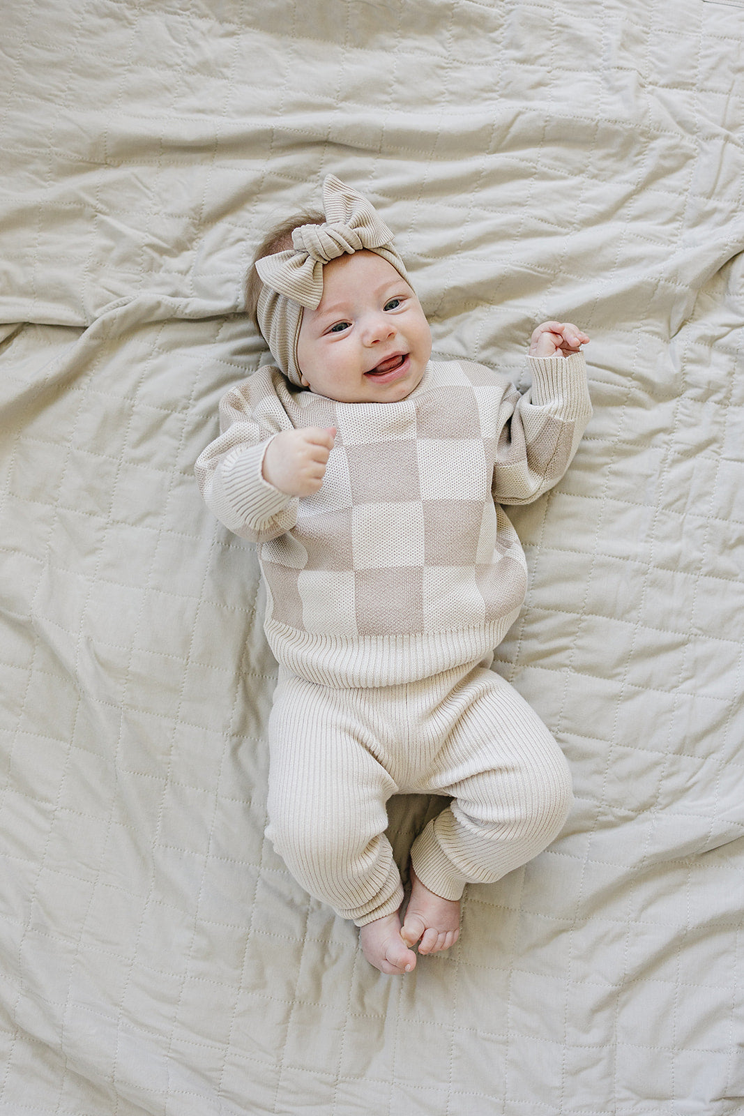 Cream Knit Leggings - HoneyBug 