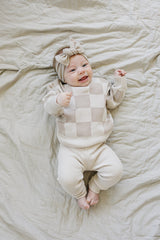 Cream Knit Leggings - HoneyBug 