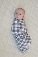 Vintage Plaid Muslin Swaddle Blanket - HoneyBug 