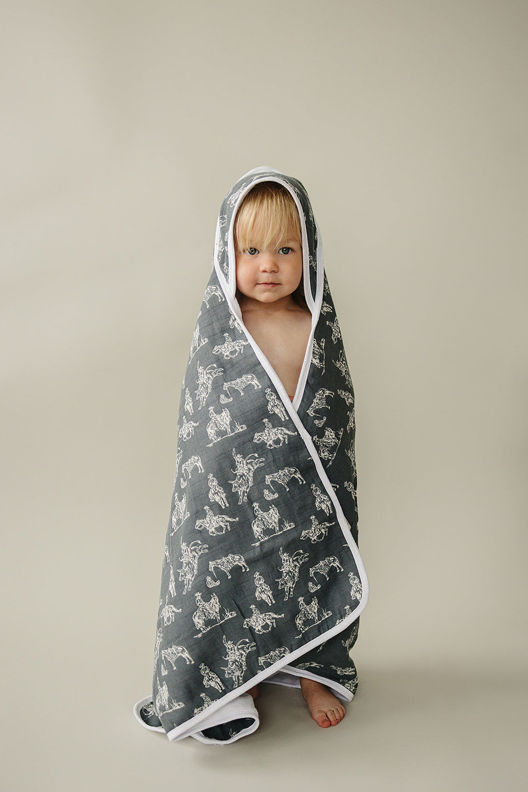 Wild West Muslin Hooded Towel - HoneyBug 