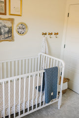 Cream Berry Muslin Crib Sheet - HoneyBug 