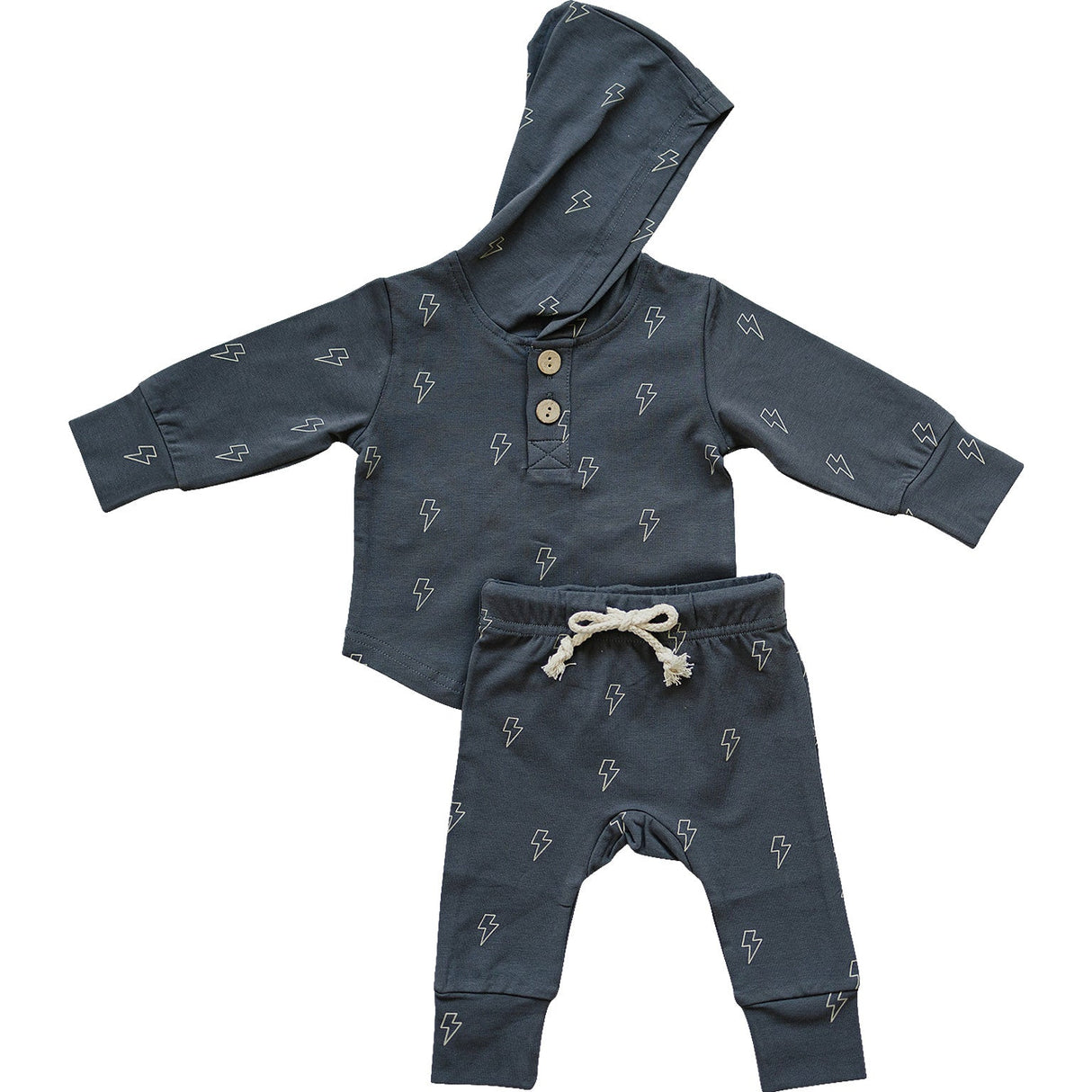 Lightning Bolt Hooded Set - HoneyBug 