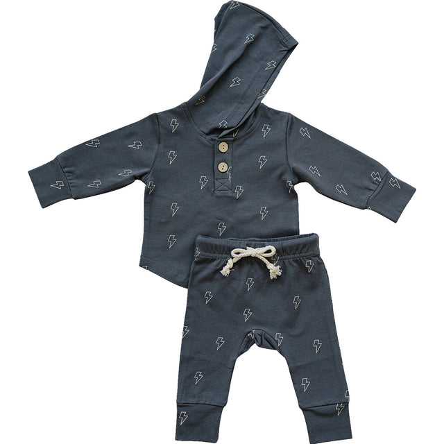Lightning Bolt Hooded Set - HoneyBug 