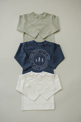 Heather Grey Long Sleeve Cotton Tee - HoneyBug 