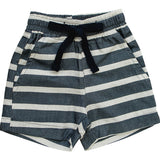 Stripe Linen Cotton Shorts - HoneyBug 