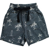 Navy Surfer Linen Cotton Shorts - HoneyBug 