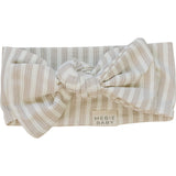 Taupe Stripe Ribbed Bamboo Head Wrap - HoneyBug 