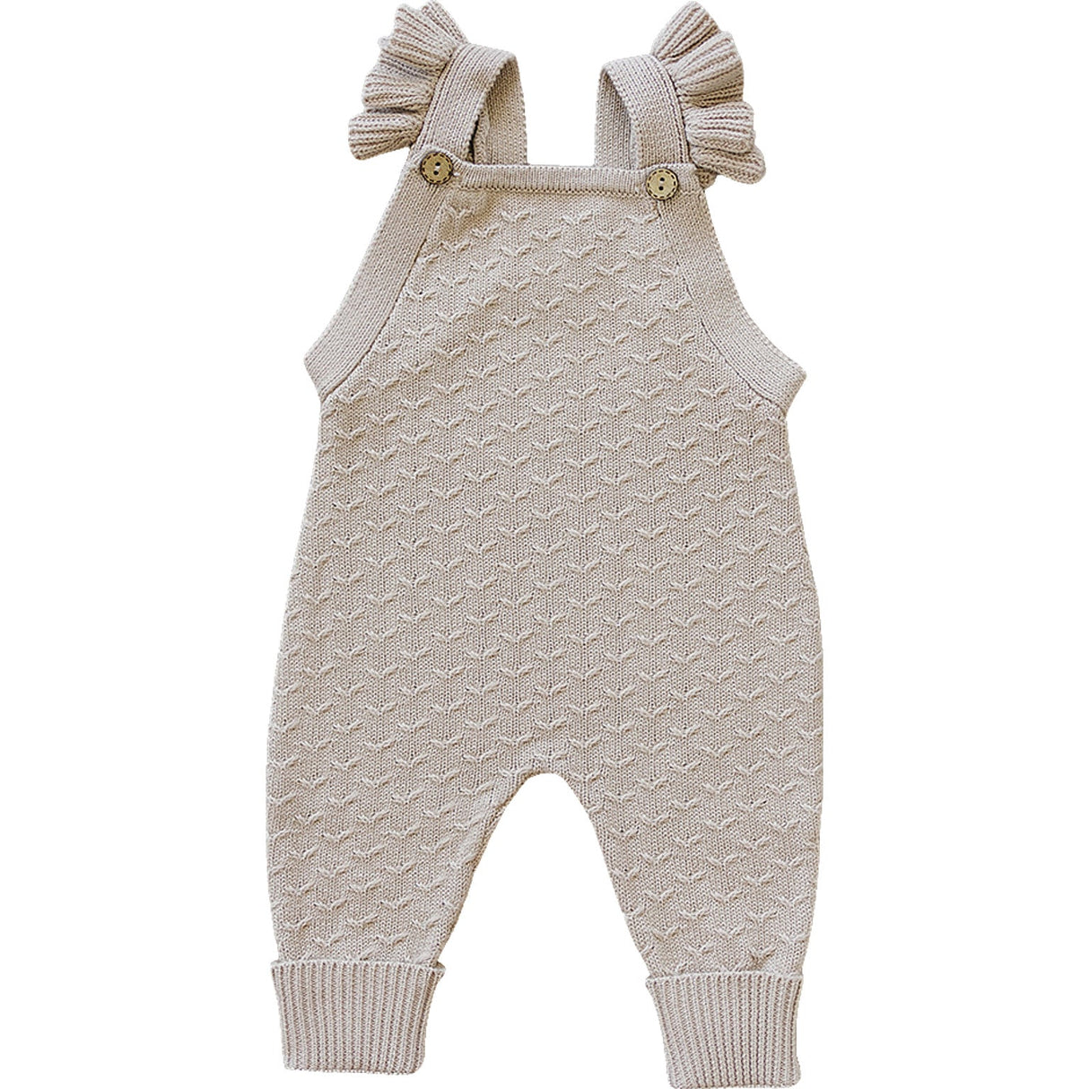 Ruffle Knit Overalls