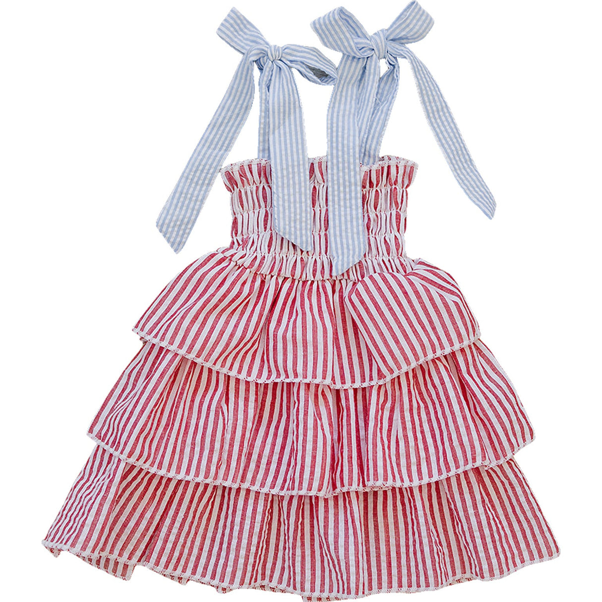 Stripe Ruffle Dress - HoneyBug 