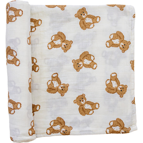 Teddy Bear Swaddle Blanket - HoneyBug 