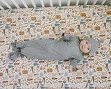 Heather Grey Ribbed Bamboo Knot Gown - HoneyBug 