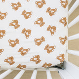 Teddy Bear Muslin Crib Sheet - HoneyBug 