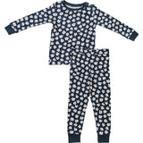 Navy Daisy Ribbed Bamboo Cozy Set - HoneyBug 