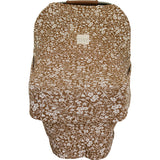 Brown Floral Ribbed Bamboo Multi-Use Cover - HoneyBug 