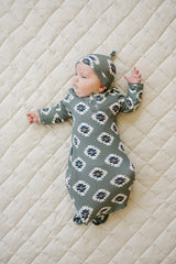 Southwest Aztec Ribbed Bamboo Knot Gown - HoneyBug 