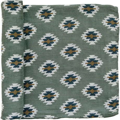 Southwest Aztec Muslin Swaddle Blanket - HoneyBug 