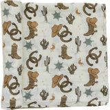 Outlaw Cowboy Muslin Swaddle Blanket - HoneyBug 