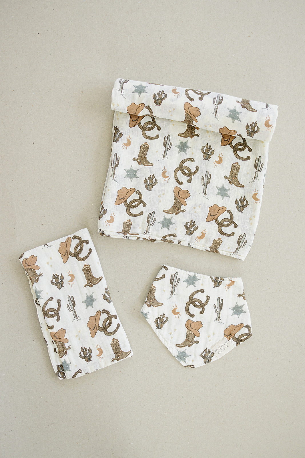 Outlaw Cowboy Muslin Swaddle Blanket - HoneyBug 