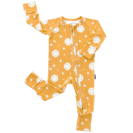 ZIP ROMPER - Sunshine Ribbed - HoneyBug 