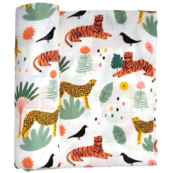 In The Jungle Bamboo Swaddle - HoneyBug 