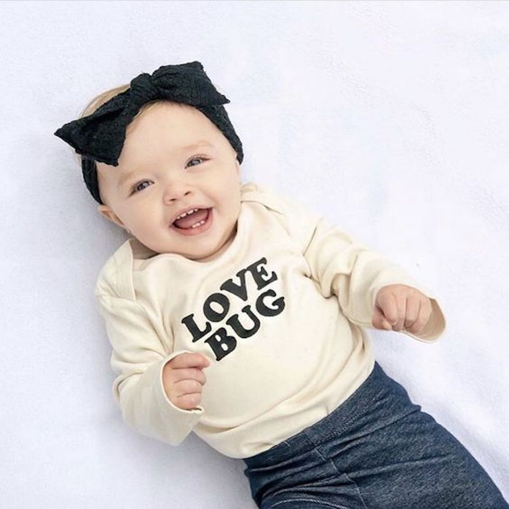 Love Bug - Long Sleeve Organic Cotton Bodysuit - HoneyBug 