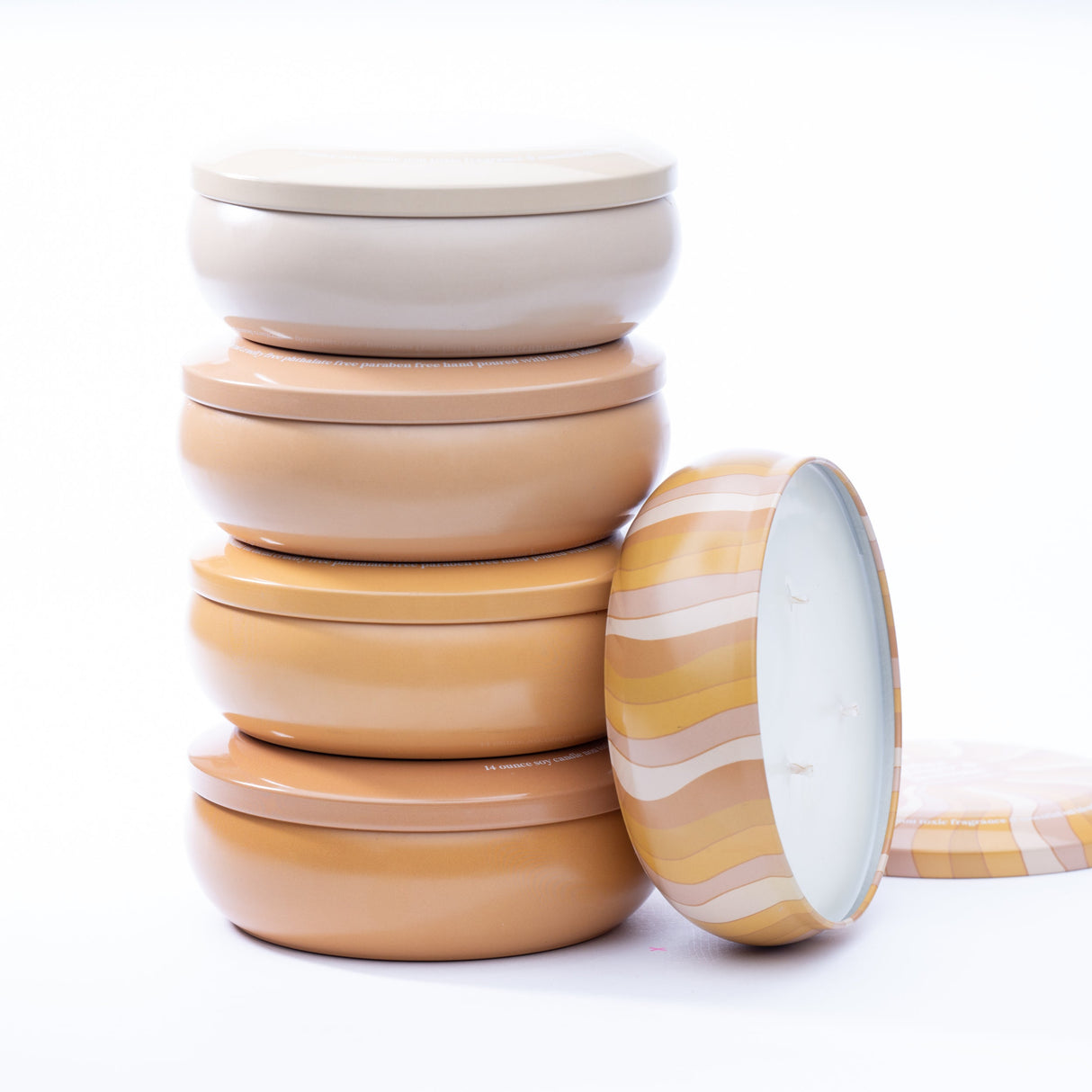 Nude Tin: Coconut Sandalwood + Cedar - 14 oz Candle - HoneyBug 