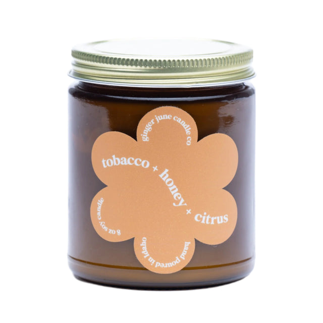 Tobacco + Citrus + Honey • 9 oz Soy Candle - HoneyBug 