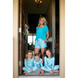 Aqua Popsicles Long Sleeve Pajama Set (2T-12Y) - HoneyBug 