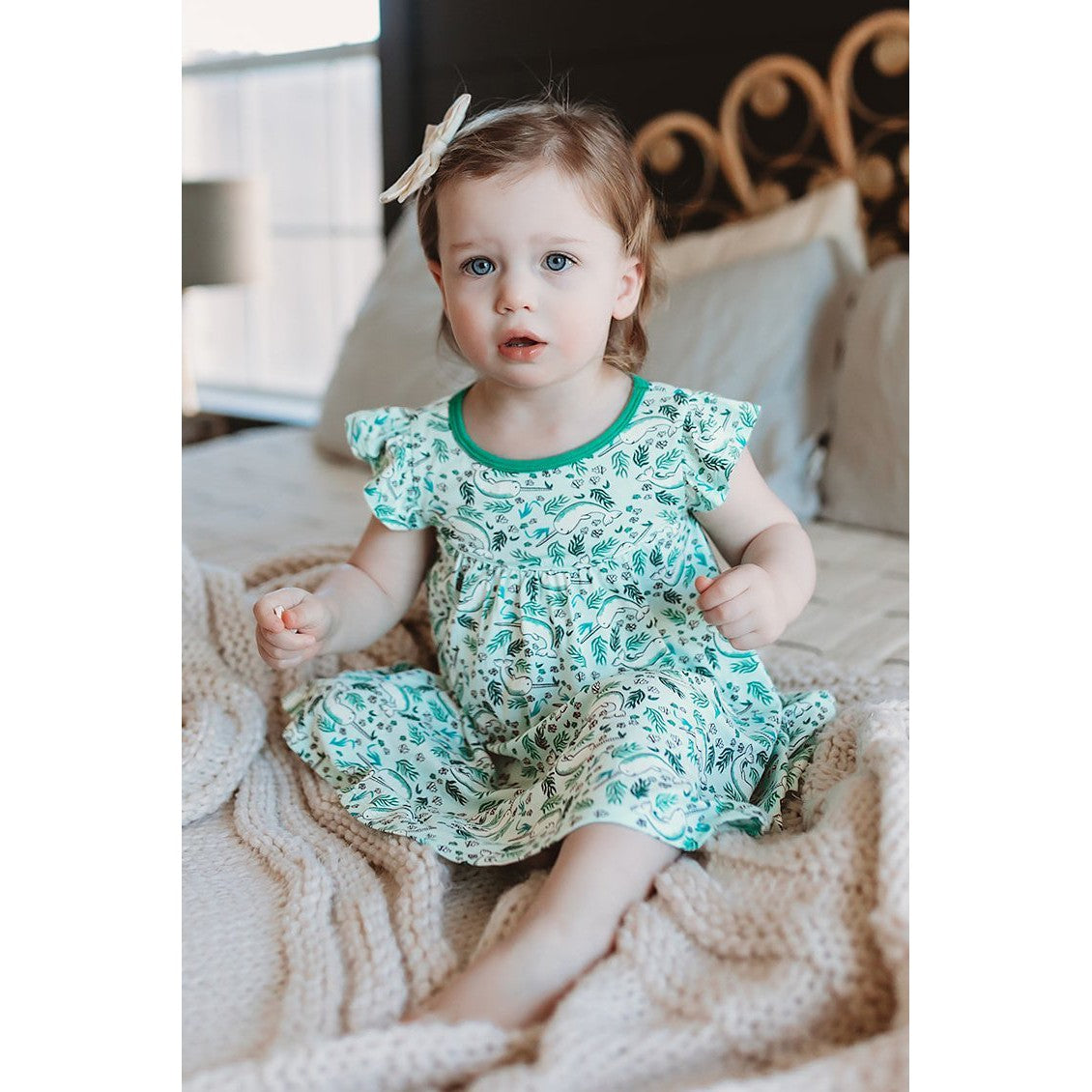 Aquamarine Narwhals Twirling Dress (2T-6Y) - HoneyBug 