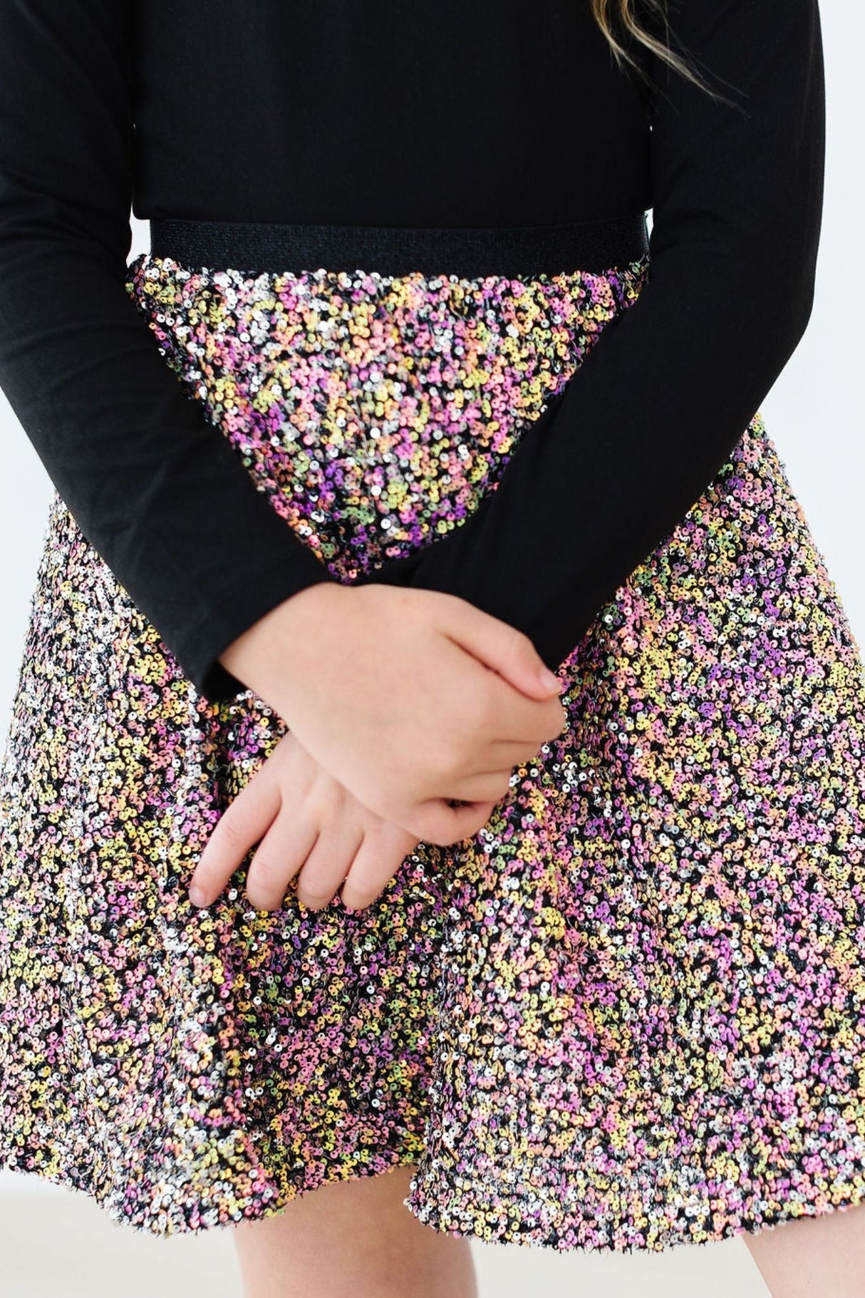 Rainbow Sequin Twirl Skirt