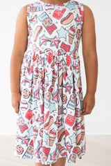 Red, White & BBQ Tank Twirl Dress