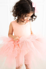 Bright Peach Tank Tutu Leotard