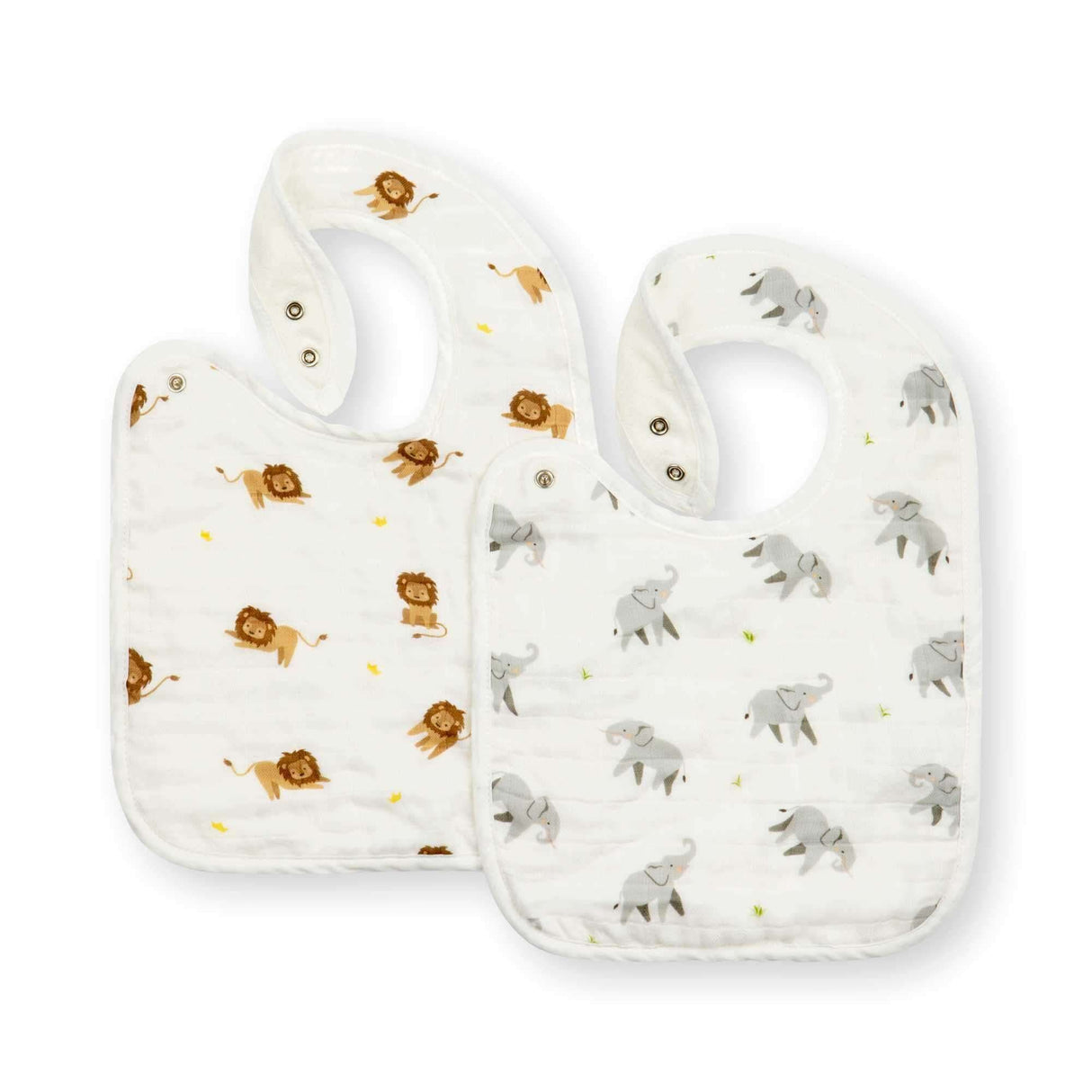 Elephant & Lion Bib Set