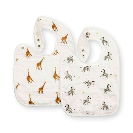 Giraffe & Zebra Bib Set