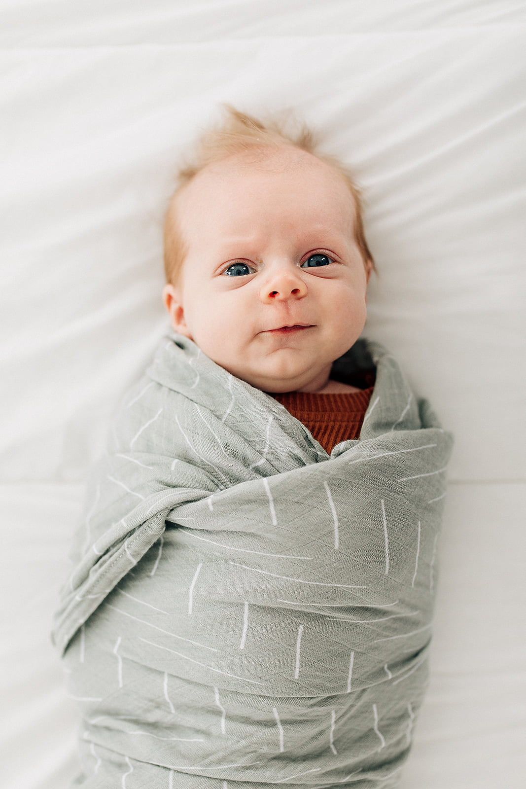 Desert Sage Muslin Swaddle Blanket - HoneyBug 