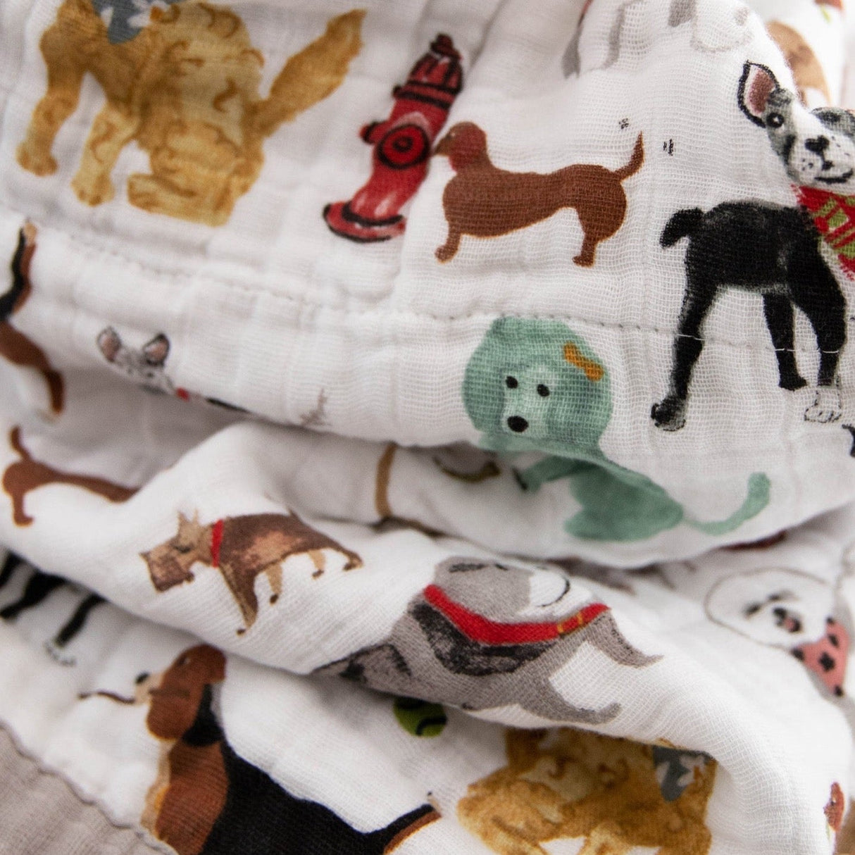 Cotton Muslin Baby Quilt - Woof