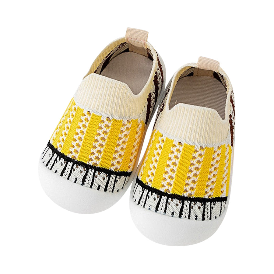 Baby First Walkers -  Yellow Strips - HoneyBug 