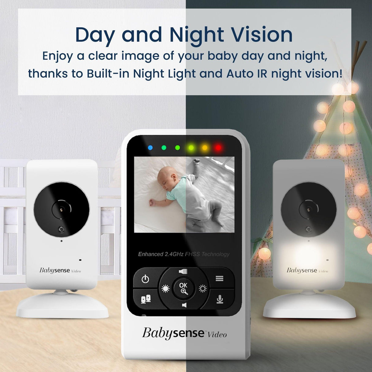 Babysense 7 Safe Sleep & Compact Video Monitor Bundle - HoneyBug 