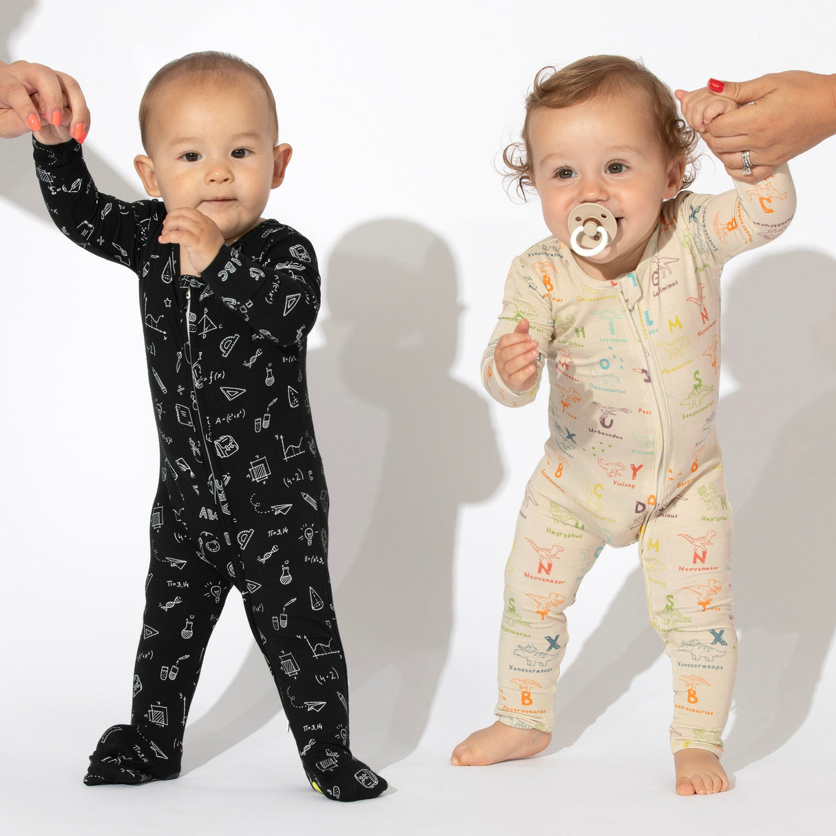 Dino ABC Bamboo Convertible Footie - HoneyBug 