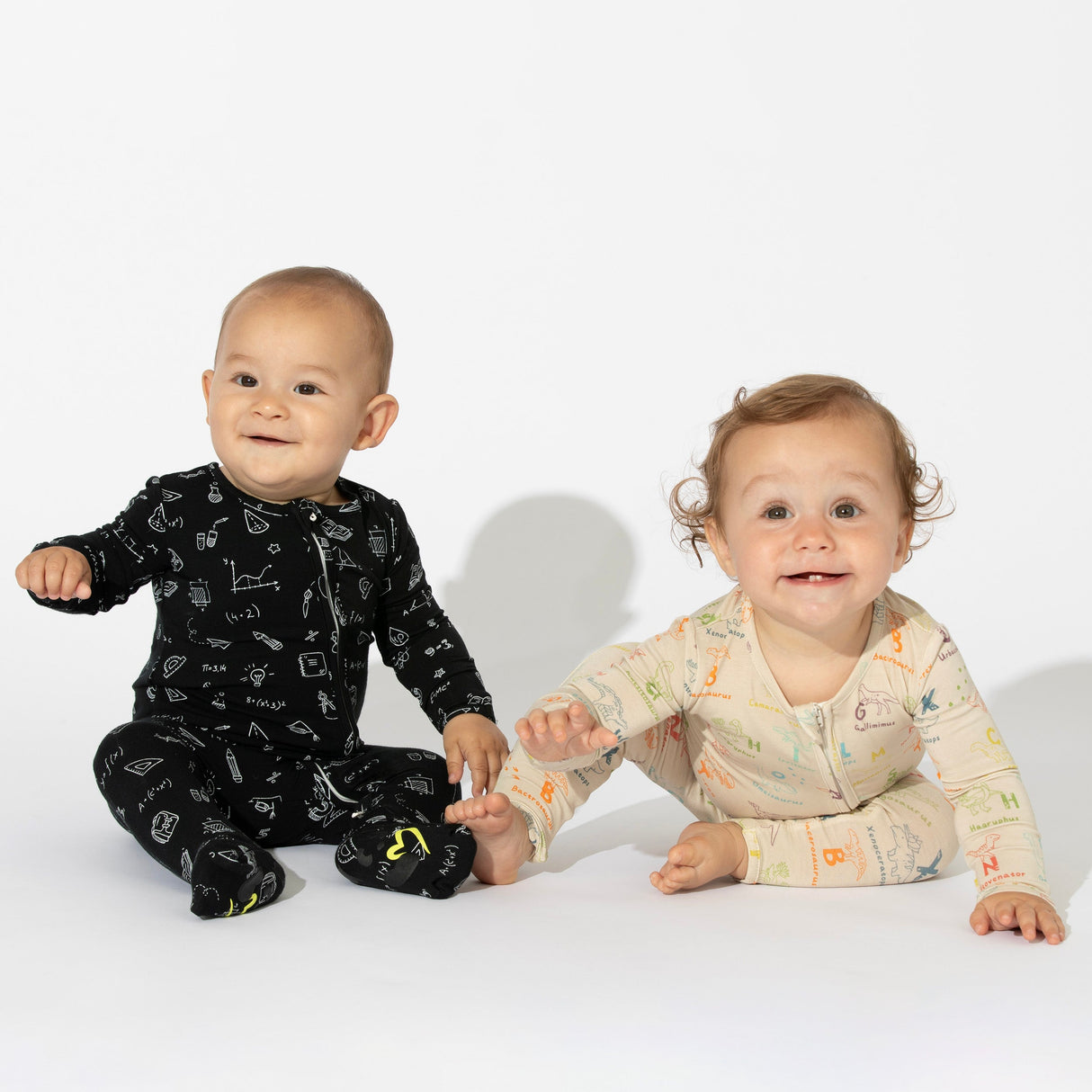 Dino ABC Bamboo Convertible Footie - HoneyBug 