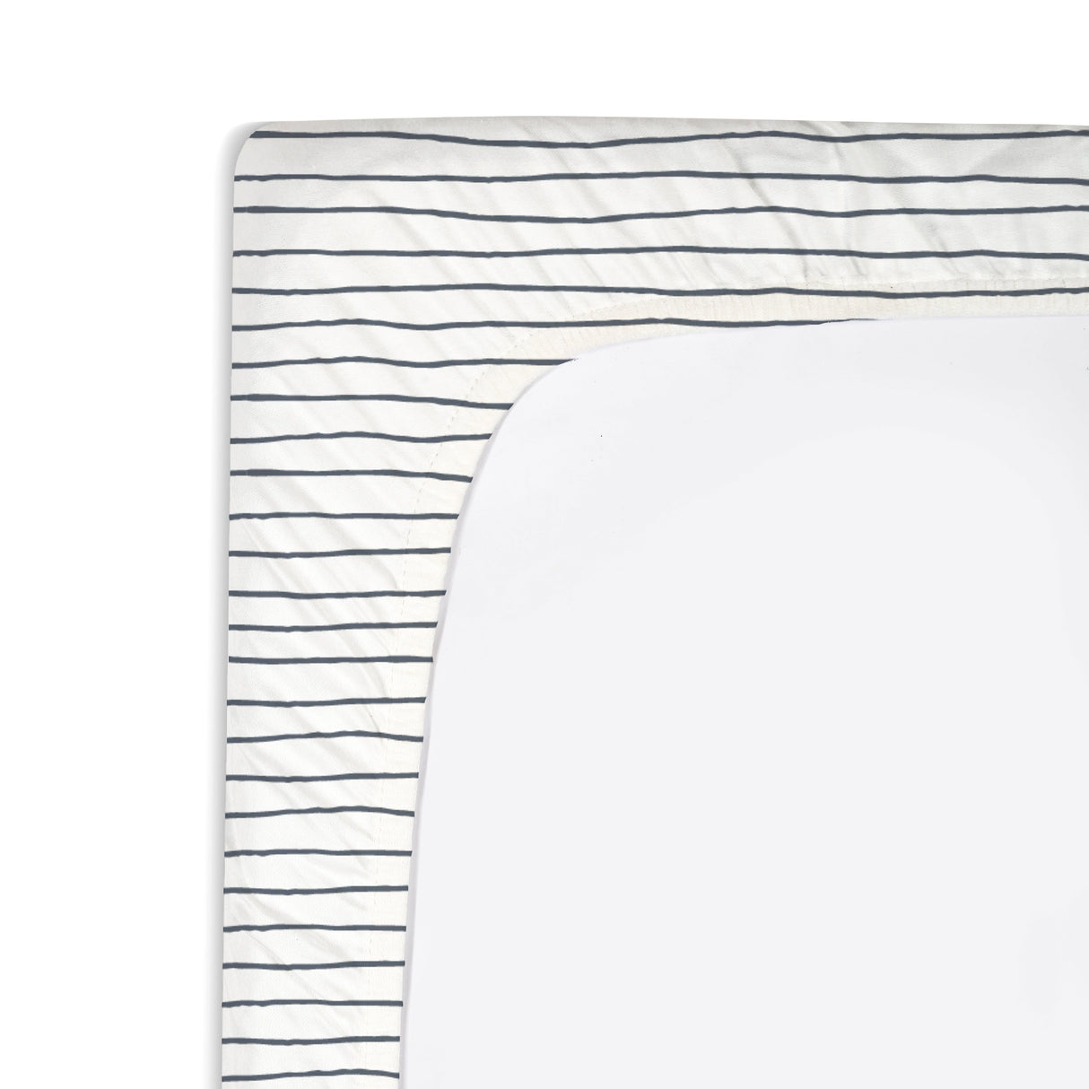 Organic Changing Pad Cover - Navy Stripes