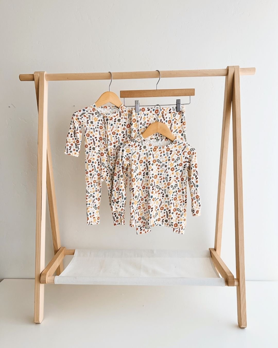 Bamboo Zip Romper | Fall Flowers - HoneyBug 
