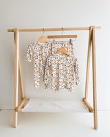Bamboo Zip Romper | Fall Flowers - HoneyBug 