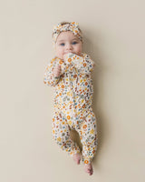 Bamboo Zip Romper | Fall Flowers - HoneyBug 